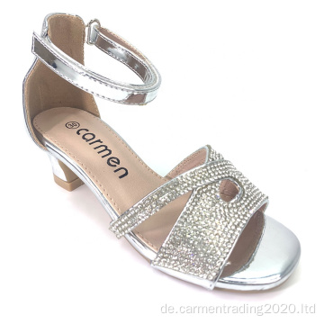 Neue Sommer mit niedrigem Heeled Peep-Toe Prinzessin Sandalen